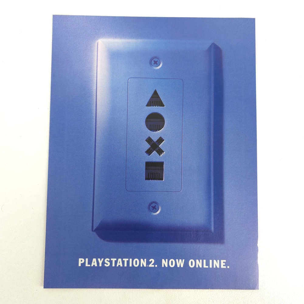 PlayStation 2 Promotional Print Ad PS2 Internet Gaming 2001 Game Room Decoration